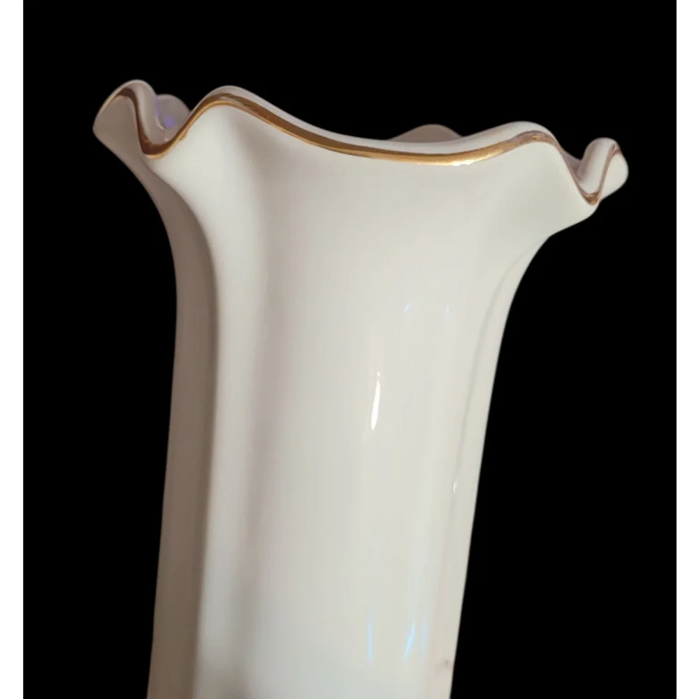 vintage otagiri japan vase Bird On Willow Gold Details 7.5